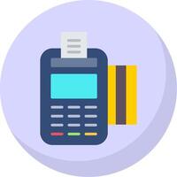 pos terminal plano burbuja icono vector