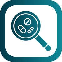 Search For Drugs Glyph Gradient Corner Icon vector