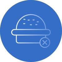 No Burger Flat Bubble Icon vector