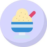 Ice Cream Flat Bubble Icon vector