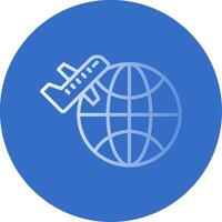 Worldwide Shipping Flat Bubble Icon vector