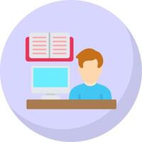 Lecture Flat Bubble Icon vector