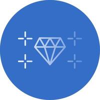 Diamond Flat Bubble Icon vector