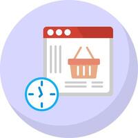 Shopping Time Flat Bubble Icon vector