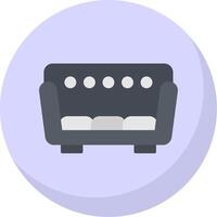 Sofa Flat Bubble Icon vector