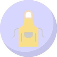 Apron Flat Bubble Icon vector