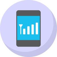 Mobile Network Flat Bubble Icon vector