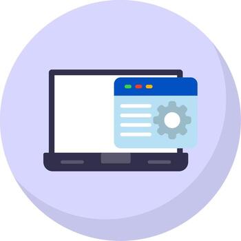 software solicitud plano burbuja icono vector