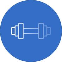 Barbell Flat Bubble Icon vector