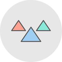 Triangles Line Filled Light Icon vector