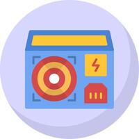 Power Supply Flat Bubble Icon vector