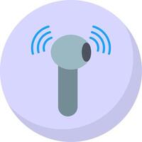 Earbud Flat Bubble Icon vector