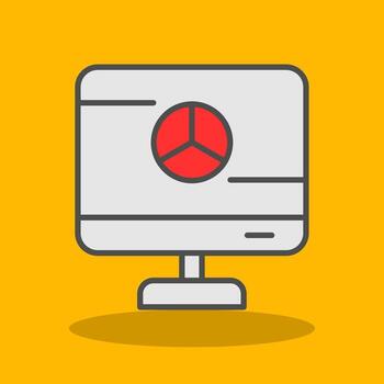 Visualization Filled Shadow Icon vector