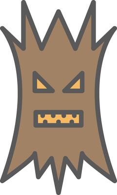 Tree Halloween Line Filled Light Icon