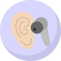 Listen Flat Bubble Icon vector