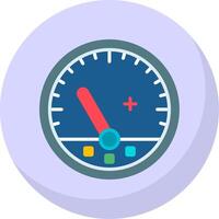 Gauge Flat Bubble Icon vector