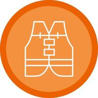 Life Vest Line Multi Circle Icon vector