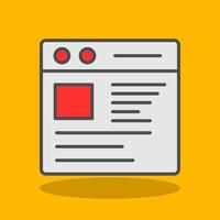 Page Filled Shadow Icon vector