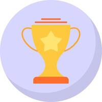 Trophy Flat Bubble Icon vector