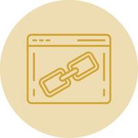 Link Line Yellow Circle Icon vector