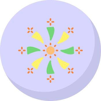 Firework Flat Bubble Icon vector