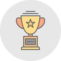 Trophy Line Filled Light Icon vector