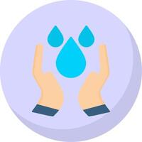 agua ahorro plano burbuja icono vector