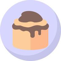 Cinnamon Roll Flat Bubble Icon vector