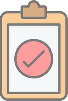 Checked Line Filled Light Icon vector