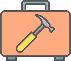 Toolkit Line Filled Light Icon vector