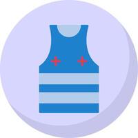 Undershirt Flat Bubble Icon vector