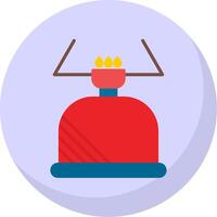 Camping Gas Flat Bubble Icon vector