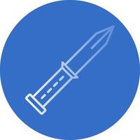 cuchillo plano burbuja icono vector