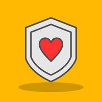 Security Like Filled Shadow Icon vector