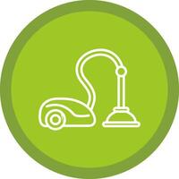 Vacuum Cleaner Line Multi Circle Icon vector