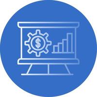 dinero analítica plano burbuja icono vector