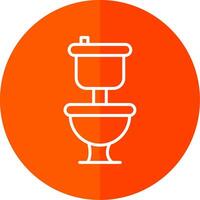 Toilet Line Red Circle Icon vector