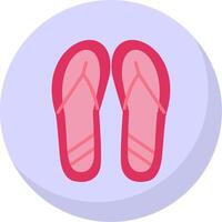 Slippers Flat Bubble Icon vector