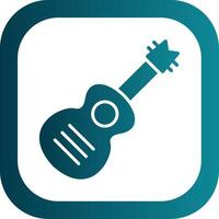 Guitar Glyph Gradient Corner Icon vector