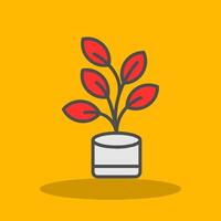 Ficus Filled Shadow Icon vector