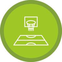 Sports Hall Line Multi Circle Icon vector