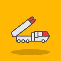 Truck Filled Shadow Icon vector