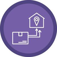 Direct Delivery Line Multi Circle Icon vector