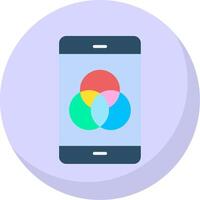 Color Scheme Flat Bubble Icon vector