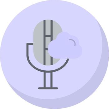 Cloud Flat Bubble Icon vector