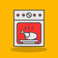 Oven Filled Shadow Icon vector