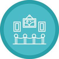 Art Gallery Line Multi Circle Icon vector