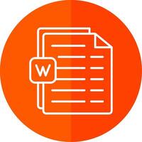 Word Line Red Circle Icon vector