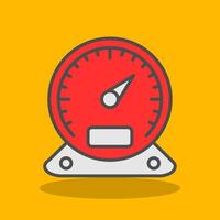 Gauge Filled Shadow Icon vector