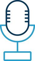 Microphone Line Blue Two Color Icon vector